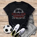 Dallas Rhinestone T-Shirt, Soccer Mom Game Day Cheer Shirt, Fall Season Sports/Football  Mom Cheer Apparel, Retro Style Athletic Gift Shirt