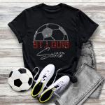 St. Louis Rhinestone T-Shirt, Unisex Soccer Game Day Sports Tee, Soft Comfortable Cotton Shirt, Team Supporters Aesthetic Apparel