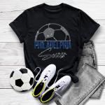 Philadelphia Rhinestone T-Shirt, Sundays are Soccer Shirt, Aesthetic Tops Shirt, Athletic Apparel, Fit Cotton Outfit, Gifts for Boyfriend