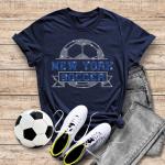New York City Rhinestone Shirt, Retro Design Soccer Apparel, Soccer Classic Shirt, Funny Shirt Gift for Mom, Football Supporter Shirt