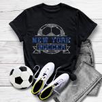 New York City Rhinestone Shirt, Retro Design Soccer Apparel, Soccer Classic Shirt, Funny Shirt Gift for Mom, Football Supporter Shirt