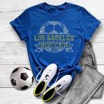 Los Angeles Rhinestone T-Shirt, Soccer Team Shirt for Game Day Season, Comfort Colors Unisex Soft-Style Cotton Shirt, Souvenir Mascot Shirt