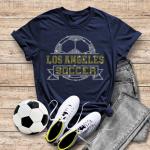 Los Angeles Rhinestone T-Shirt, Soccer Team Shirt for Game Day Season, Comfort Colors Unisex Soft-Style Cotton Shirt, Souvenir Mascot Shirt