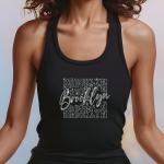 Brooklyn Rhinestone Football T-Shirt - Sparkly Game Day Tee for Fans, Tailgates & Sports Events - Game Day Gift for Football Lovers