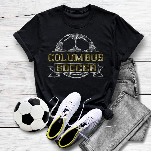 Columbus Rhinestone T-Shirt, Soccer/Football Game Day Shirt For Sports Lovers, Football Season Tailgating Gift, Funny Rivalry Shirt