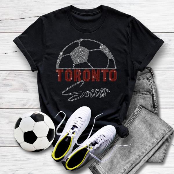 Toronto Rhinestone T-Shirt, Favorite Soccer Sportswear, Sports Games Inaugural Season Unisex Adult Tee, Pro Football Rivalry Shirt