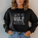 Golf Retro Stylish Rhinestone T-Shirt, Sparkly Women's Golf Tee, Golf Lover Shirt, Bling Golf Apparel, Gift for Golfers, Golf Fashion