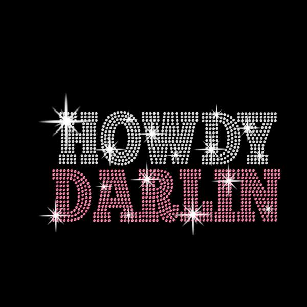 Howdy Darlin Rhinestone Hat, Howdy Hat, Howdy Darlin Hat, Trucker Hat, Women's Trucker Hat, Howdy Darlin Cap, Snapback 5 Panel Cap