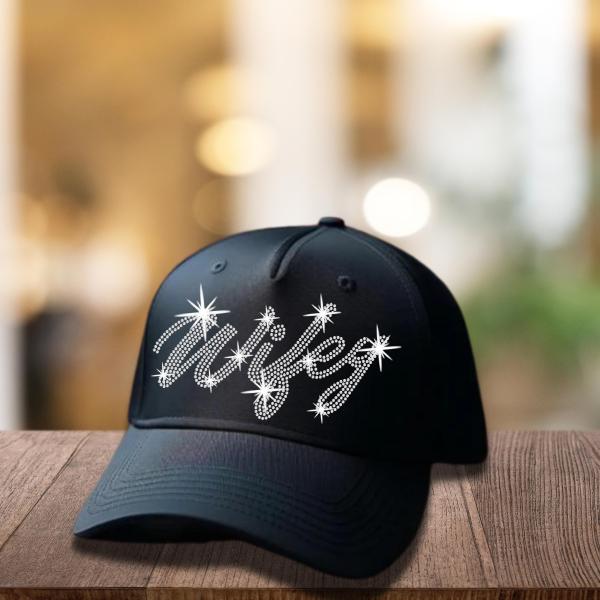 Wifey Rhinestone Hat, Wifey Hat, Party Hat, Gift For Her, Bachelorette Party Hat, Snapback 5 Panel Cap