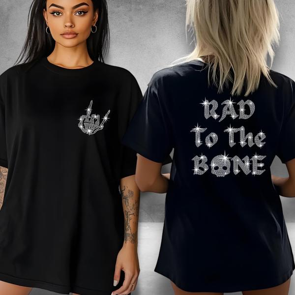 Rad To The Bone Rhinestone Shirt, Radiologic Technologist Shirt, Radiologist Shirt, Rad Tech Shirt, Xray Tech Shirt, Gift For Xray Tech