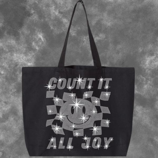 Count It All Joy Rhinestone Shirt, Count it All Joy Shirt, Retro Christian Shirt, Preppy Christian Shirt, Oversized Christian Tee