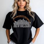 New Orleans Rhinestone Shirt, Sunday Football Shirt, New Orleans Sweatshirt, Football Fan Shirt, Saints Hoodie, Gift for Men or Women