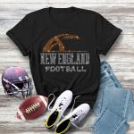 New England Rhinestone Sunday Football T-Shirt, Bright Colors Retro Game Day Adult Shirt, Game Day Gift Idea for Sports Lovers