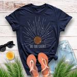 Sun-Be The Light Rhinestone Shirt, Comfort Colors Inspirational Sun Shirt, Religious Streetwear, Trending Christian Tee Shirt for Her or Him