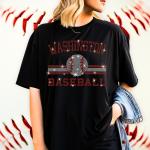 Washington Baseball Rhinestone T-Shirt, Tailgate Game Day Apparel, Major League Shirt, Retro Premium Unisex Tee-Shirt, for Sport Teams Fans