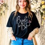 Bride To Be Rhinestone T-Shirt with Glittering Diamond shape, Matching Bridal Shower Tee-Shirt, Wedding Party Shirt, Getting Married Tee