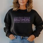 Baltimore Rhinestone Football Shirt, Shine Bright and Show Your Team with This Stylish, High-Quality Design, Perfect for Game Days&Tailgates