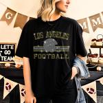 Los Angeles Football Rhinestone T-Shirt, Game Day Favorite Team Shirt, Custom Sports Tee-Shirt, Unisex Fan Apparel Gift for Her & Him