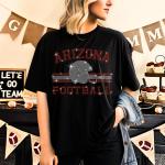 Arizona Football Rhinestone Bling T-Shirt, Team Fans Cheer Shirt, Sports Mom Shirt, Comfort Colors Tailgate Tee-Shirt, Game Day Vibes Shirt