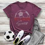 St. Louis Rhinestone T-Shirt, Unisex Soccer Game Day Sports Tee, Soft Comfortable Cotton Shirt, Team Supporters Aesthetic Apparel