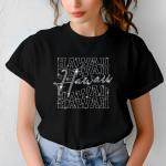 Hawaii Rhinestone Football T-Shirt - Sparkly Game Day Tee for Fans, Tailgates & Sports Events - Game Day Gift for Football Lovers