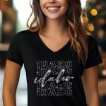 Idaho Rhinestone Football T-Shirt - Sparkly Game Day Tee for Fans, Tailgates & Sports Events - Game Day Gift for Football Lovers