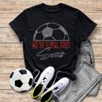 New England Rhinestone T-Shirt, Vintage Style Retro Soccer Apparel, Game Day Unique Design Soft-Style Shirt, Sports Season Tailgating Gift