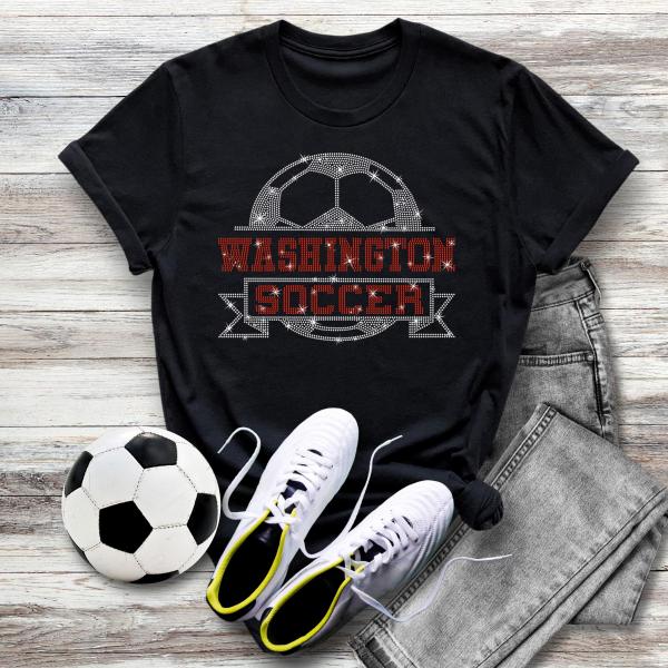Washington Rhinestone T-Shirt, Soccer Team Tee, Soccer Mom Shirt, Gift For Fan Unisex Shirt, Trending Shirt, Sports Team Supporters Shirt