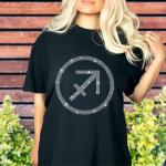 Sagittarius Sign Favorite Rhinestone T-Shirt, Cozy Aesthetic Gift for Men and Women, Cute Zodiac Sweatshirt, Comfort Colors Birthday Shirt