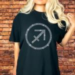 Sagittarius Sign Favorite Rhinestone T-Shirt, Cozy Aesthetic Gift for Men and Women, Cute Zodiac Sweatshirt, Comfort Colors Birthday Shirt