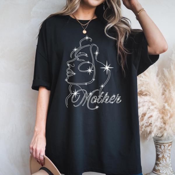 Mother's Day Rhinestone Shirt, Mother's Day Bling Shirt, Gift For Mother, Mother's Day Shirt, Mama Shirt, Grandma's Shirt