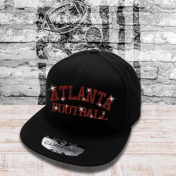 Atlanta Football Rhinestone Caps, Game Day Team Fans Headwear, Funny Coach Hat, Cheerleading Cap, Sports Mom Trucker Hat, Tailgate Hat