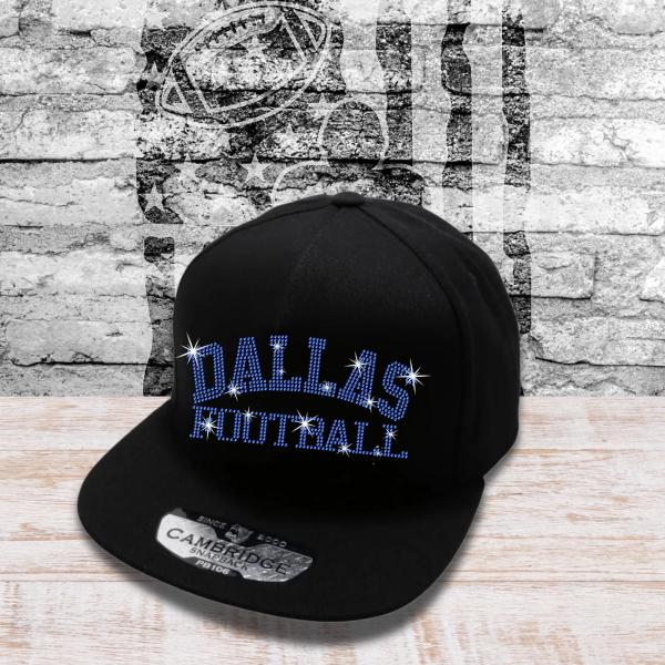 Dallas Football Rhinestone Caps, Trucker Hat for Game Days, Sport Team Fans Adjustable Snapback Hat-Cap, Retro Authentic Summer Sports Cap